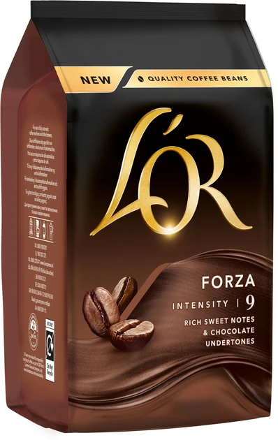 Кава в зернах L'OR Espresso Forza 200 гр Зерно Льор міцна ароматна кава
