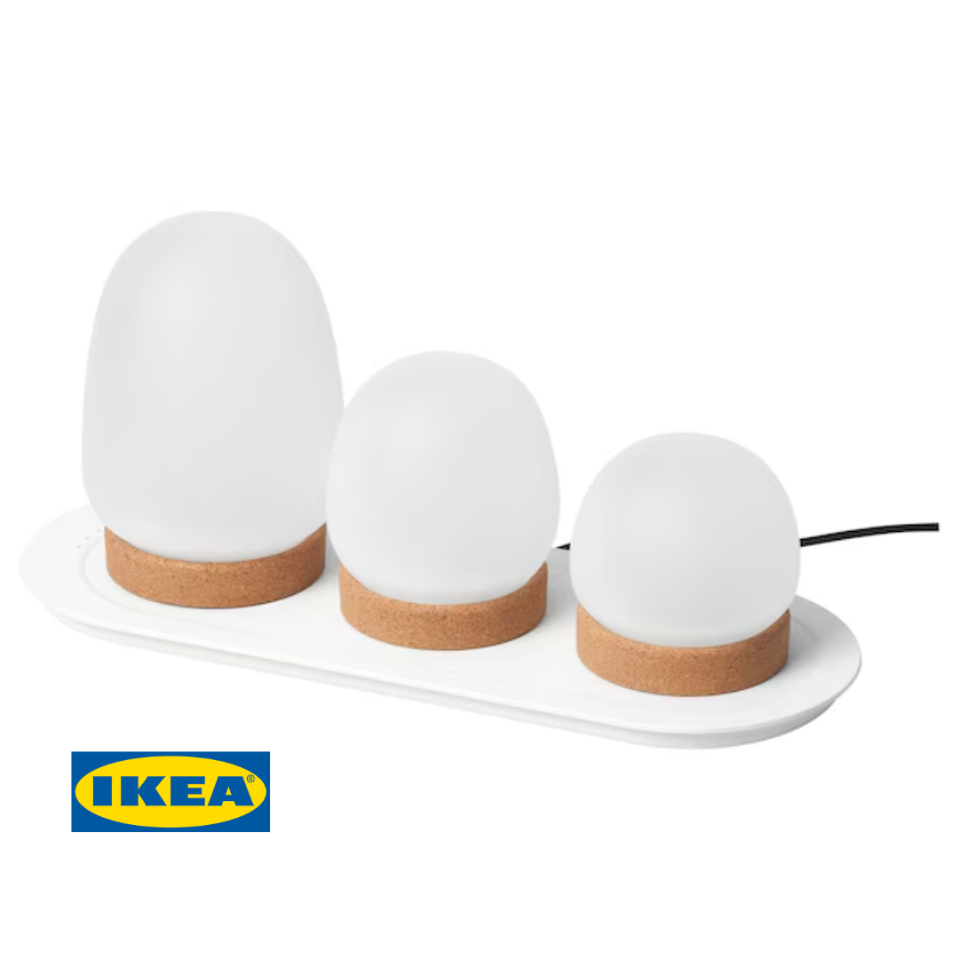 Набір світлодіодних світильників IKEA PRAKTSPIREA (ІКЕА ПРАКТСПІРЕА). 80538855. 3 предмети