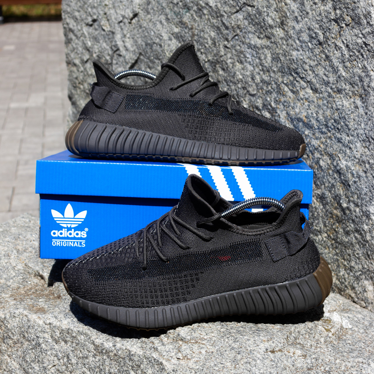 РОЗПРОДАЖ Чоловічі Кросівки у сти лі Adidas Yeezy boost 350 графіт, фото 1