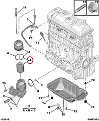 Масляний фільтр на Fiat Qubo, Peugeot Bipper, Citroen Nemo (2008-...) 1.4, 9467521180, 1109CK