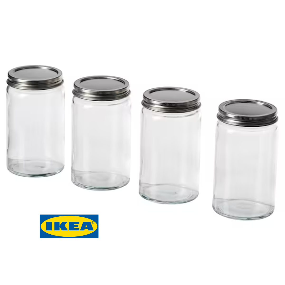 Набір банок для спецій IKEA CITRONHAJ 4 предмети 50553215 Скляні