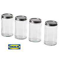 Набір банок для спецій IKEA CITRONHAJ 4 предмети 50553215 Скляні