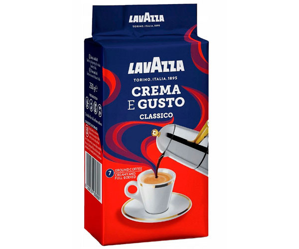 Уценка! Кава мелена Lavazza Crema e Gusto Classico 250 гр Оригінал Італія Лавацца Крема й Густо