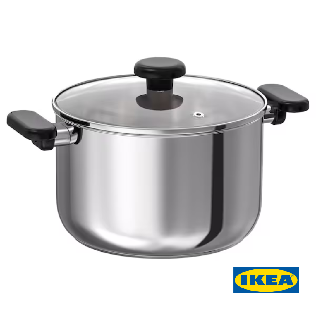 Каструля із кришкою IKEA MIDDAGSMAT 80463713 Сталева