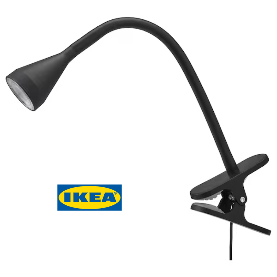 Лампа із затискачем IKEA NAVLINGE (ІКЕА НЕВЛІНГЕ). 00449877. Чорна
