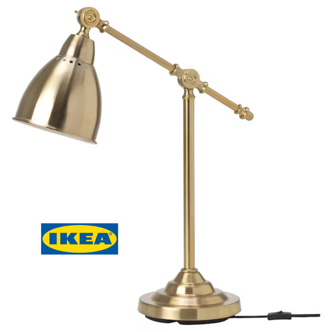 Настільна лампа IKEA BAROMETER (ІКЕА БАРОМЕТЕР). 00358037. Золотиста