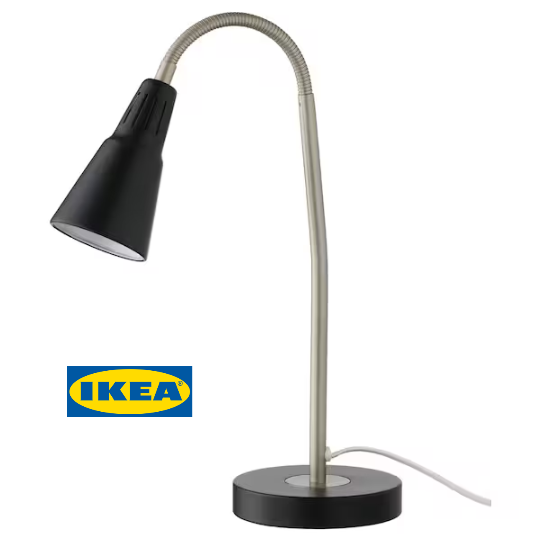 Настільна лампа IKEA KVART (ІКЕА КВАРТ). 60152458. Чорна