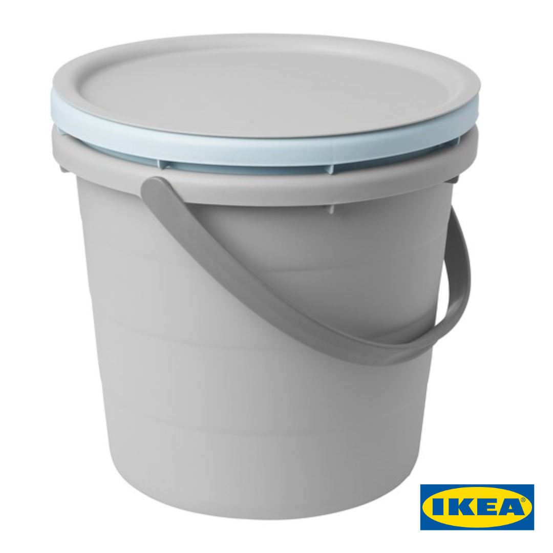 Набір відер із кришкою IKEA PEPPRIG 3 предмети 505.676.13
