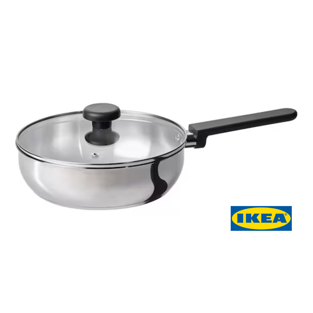 Сковорода із кришкою IKEA MIDDAGSMAT 505.452.25 Сталева