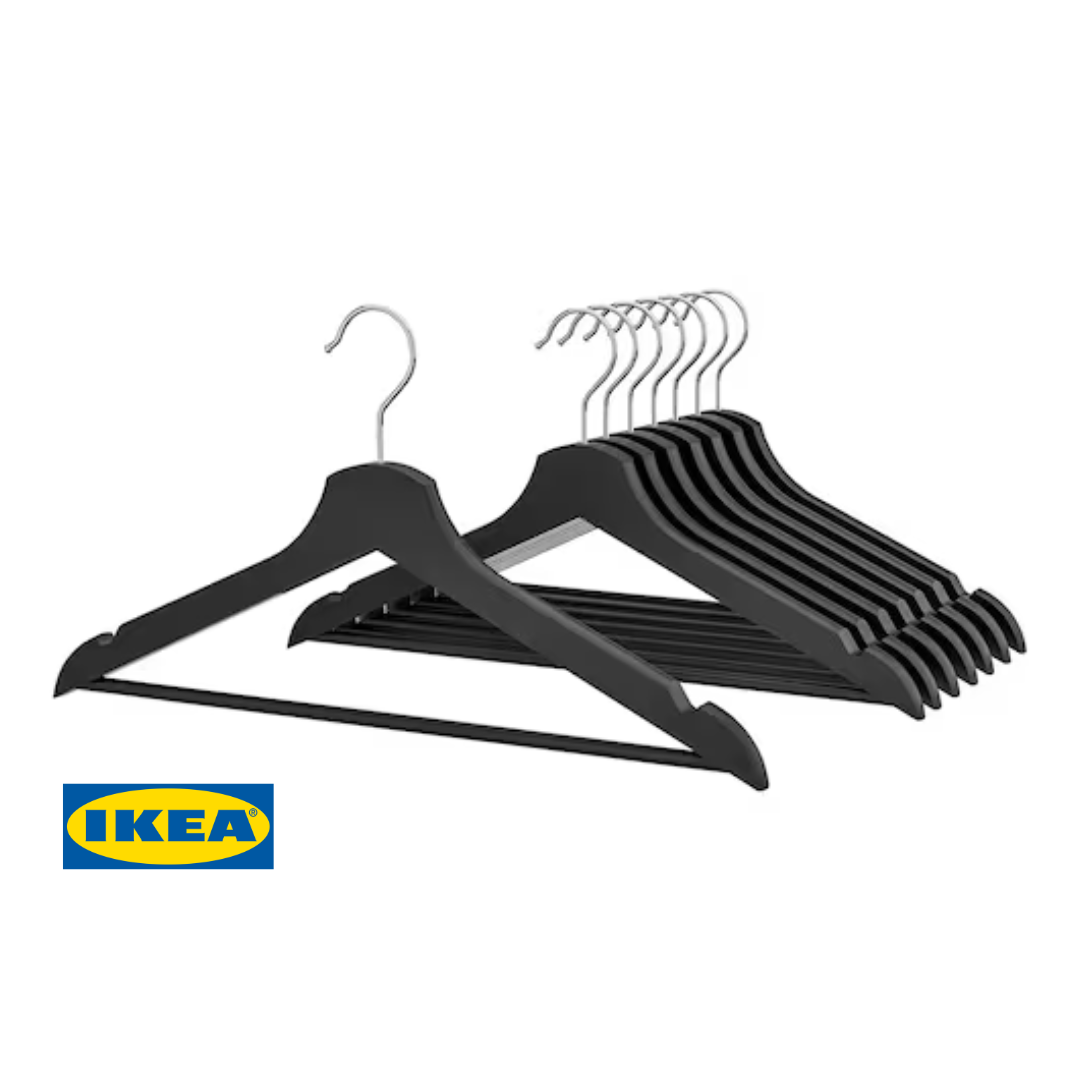 Набір вішалок IKEA BUMERANG 8 предметів 202.385.34 Чорні