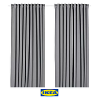 Штори IKEA MAJGULL (ІКЕА МАДЖГУЛЬ). 80417815. Сірі