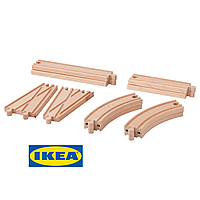 Набір колій IKEA LILLABO (ІКЕА ЛІЛЛАБО). 30363725. 10 предметів