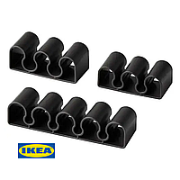 Набір тримачів кабелів IKEA KALKSTUFF 3 предмети 305.557.05 Чорний