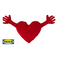 Подушка IKEA FAMNIG HJÄRTA 274.704.60 Червона