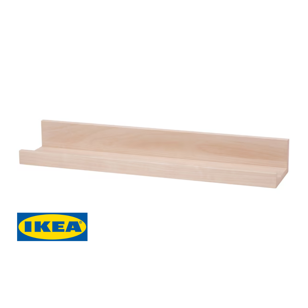 Навісна полиця IKEA MOSSLANDA Біло-бежева 605.113.38