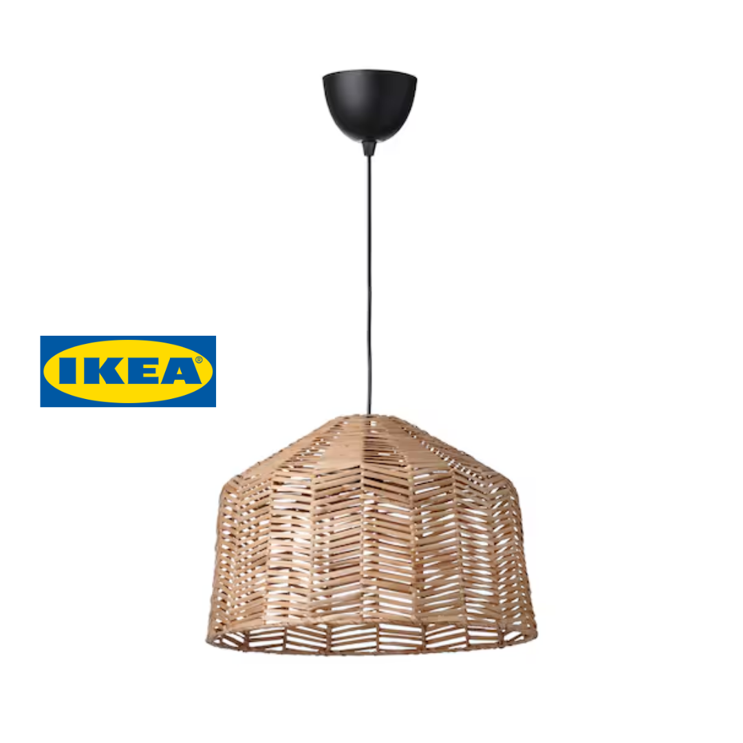 Підвісний світильник IKEA KAPPELAND/HEMMA Золотисто-чорний 195.257.86 Плетений