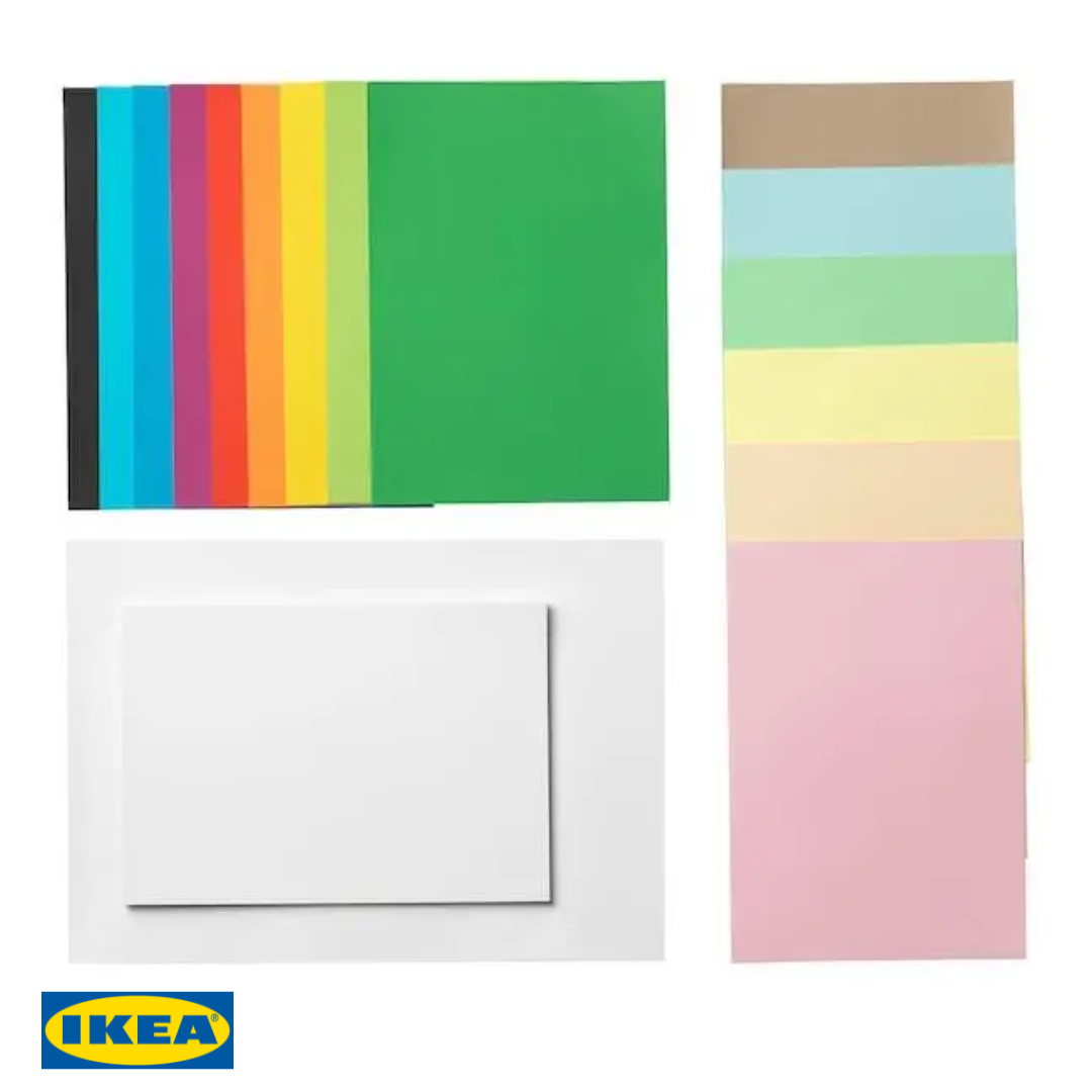 Набір паперу формату А3/А4 IKEA MÅLA 301.933.23 Різні кольори