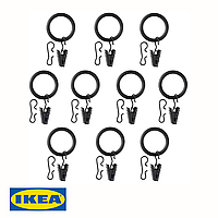 Набір кілець з гачками/затискачами IKEA SYRLIG 10 предметів 102.172.40
