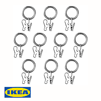 Набір кілець з гачками/затискачами IKEA SYRLIG 10 предметів 103.057.98