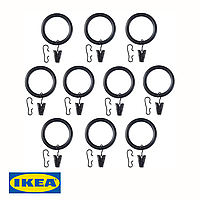 Набір кілець з гачками/затискачами IKEA SYRLIG 10 предметів 802.240.96