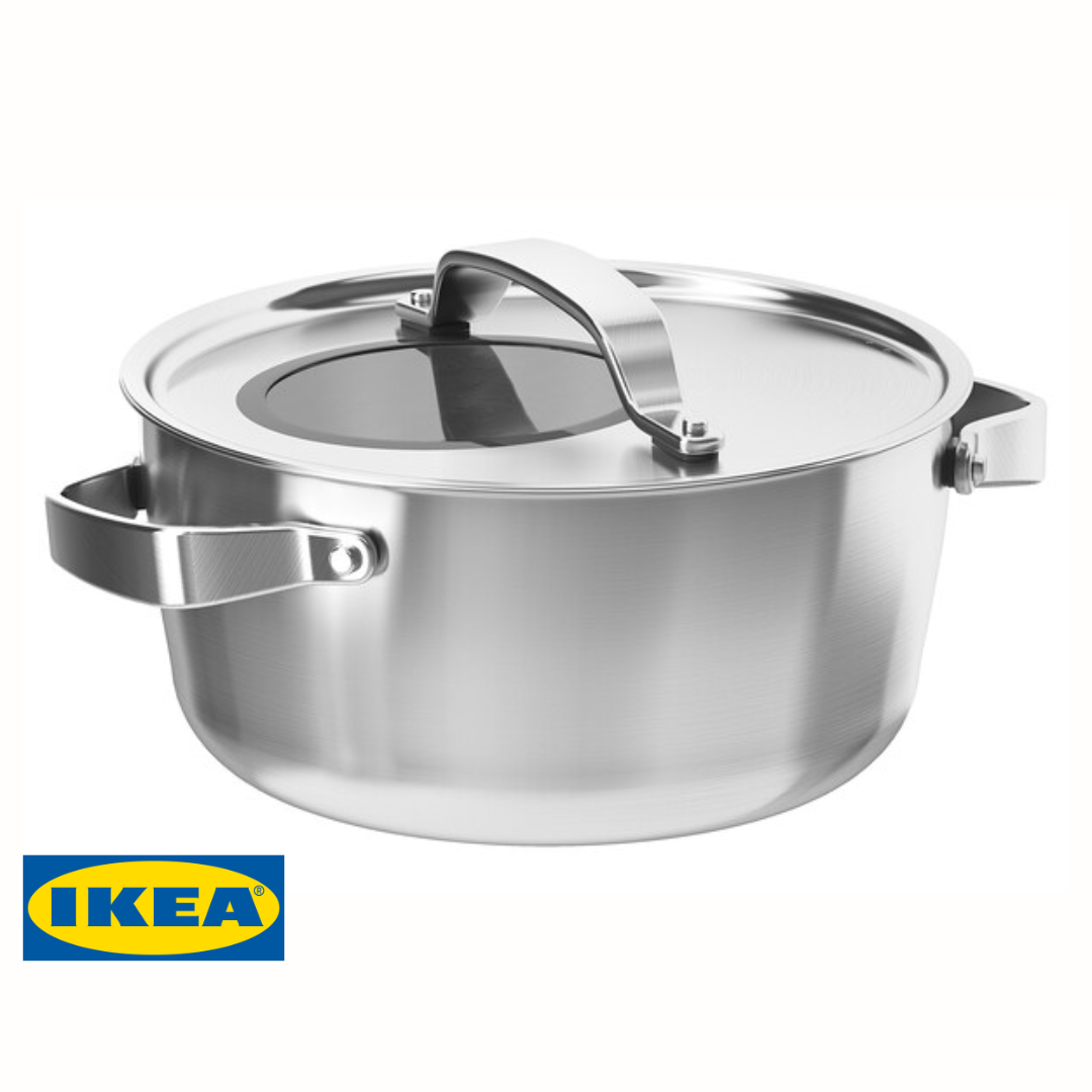 Каструля з кришкою IKEA SENSUELL 4 л Сталева 103.245.46