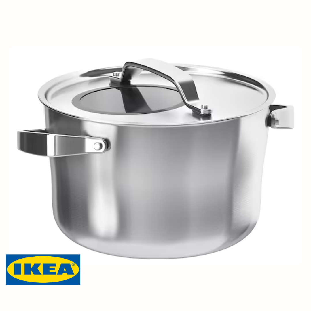 Каструля з кришкою IKEA SENSUELL 5.5л Сталева 903.245.47
