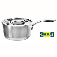 Каструля з кришкою IKEA SENSUELL 2.4л Сталева 703.245.48