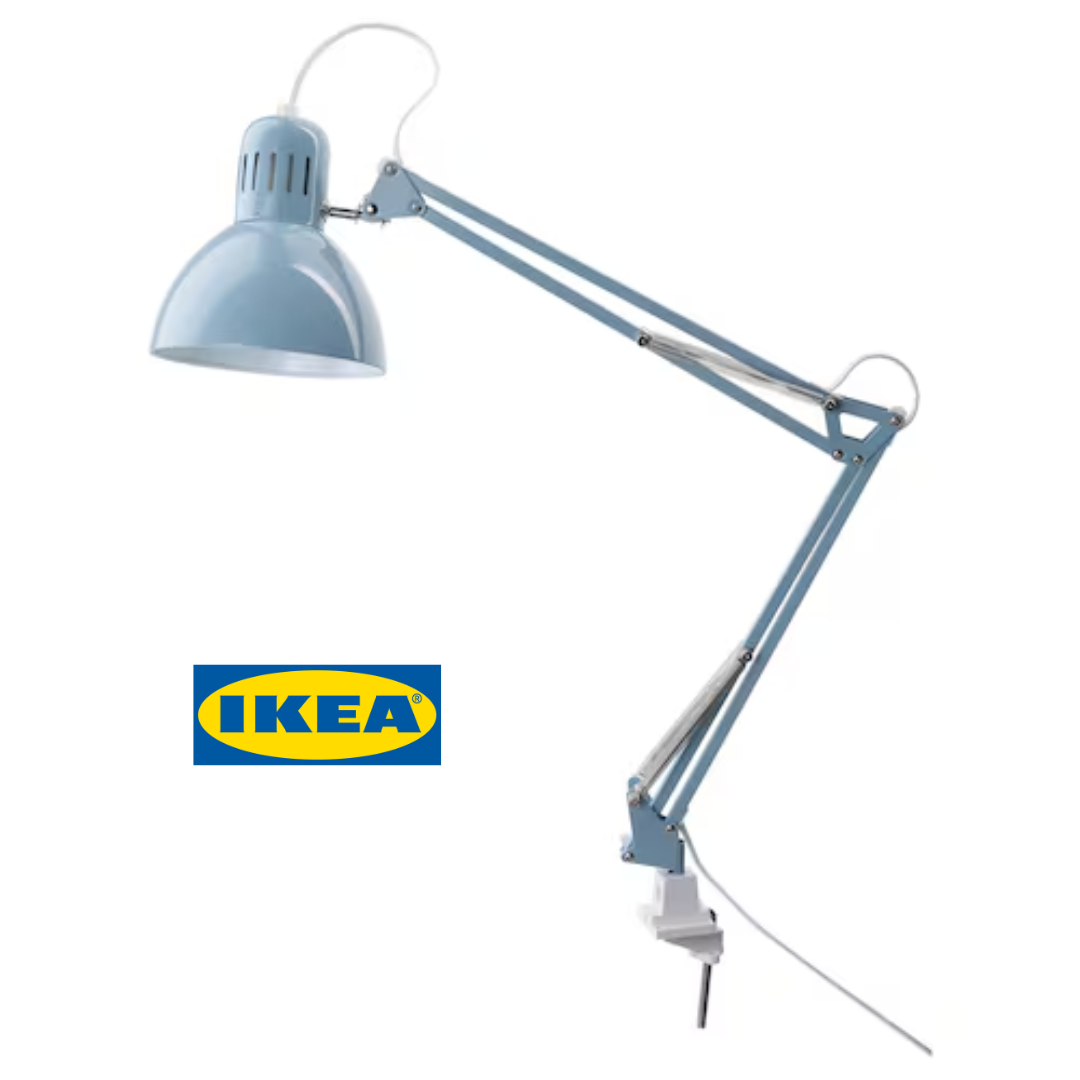Настільна лампа IKEA TERTIAL 205.042.88. Світло-синя