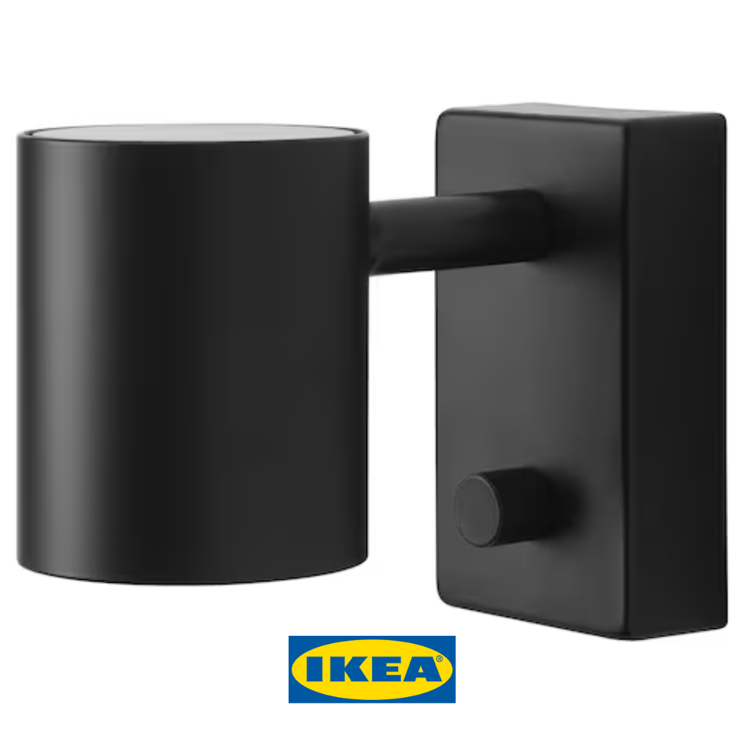 Світильник настінний IKEA NYMANE (ІКЕА НІМОНЕ). Чорний. 104.152.16