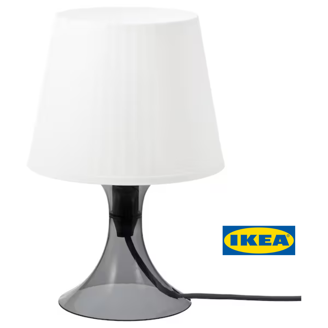 Настільна лампа IKEA LAMPAN Біло-сіра 004.840.74