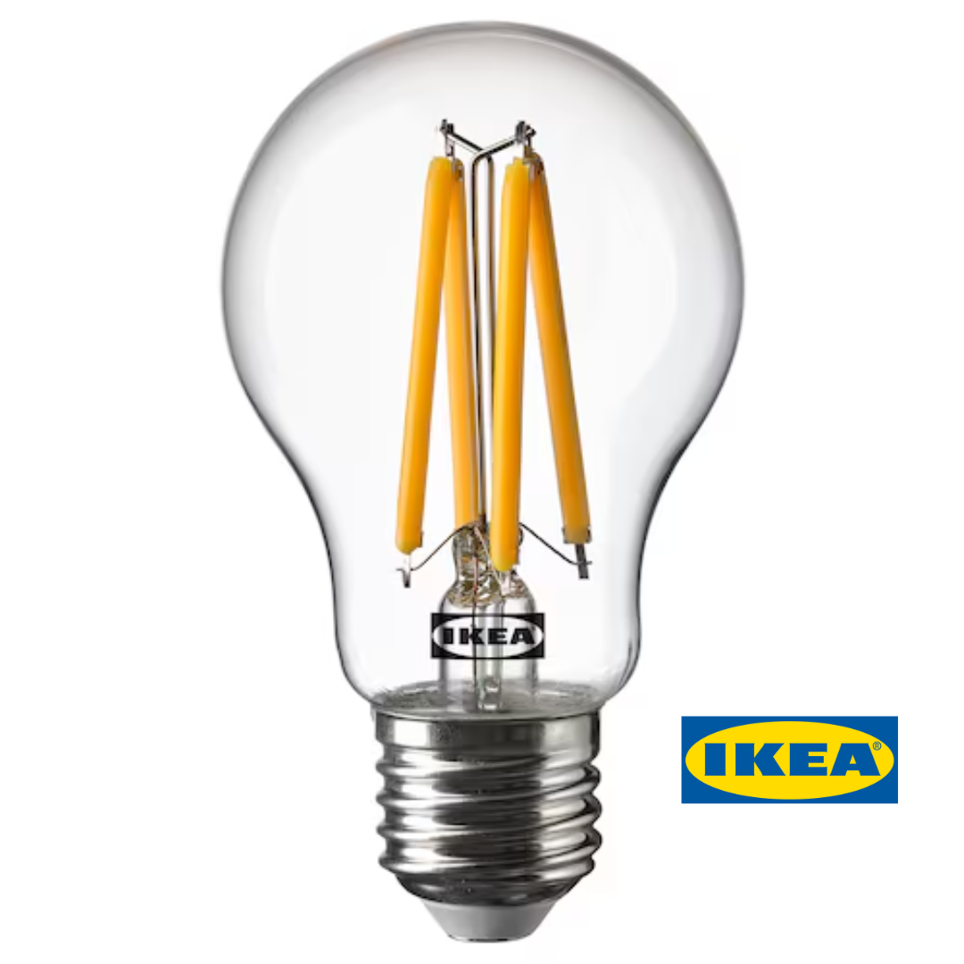 Світлодіодна лампочка E27 IKEA SOLHETTA (ІКЕА СОЛЕТТА). 00498660. Прозора
