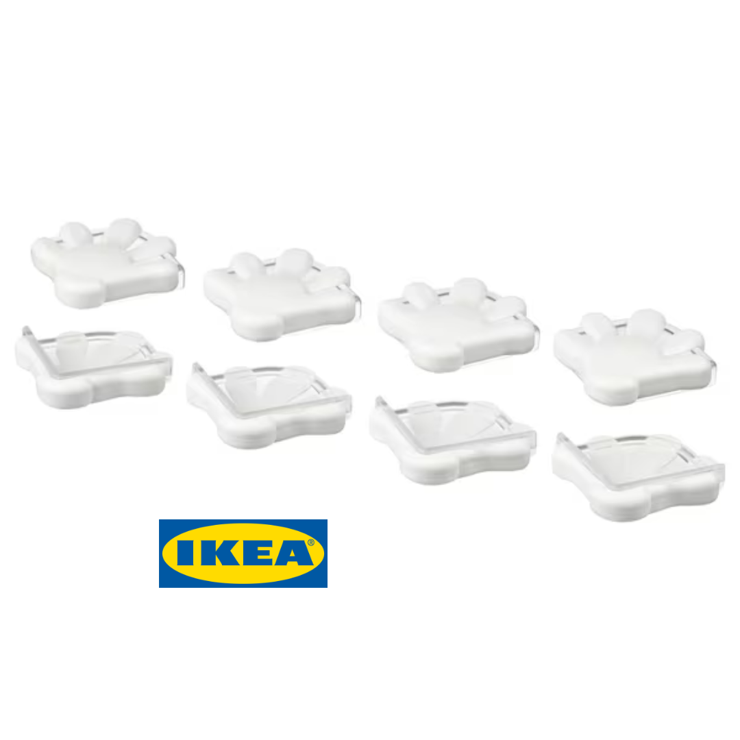Набір кутових накладок IKEA PATRULL Білі 8 предметів 901.150.92