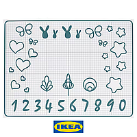 Силіконовий килимок IKEA BAKTRADITION (ІКЕА БАКТРАДІТІОН). Білий/бірюзовий. 604.801.67