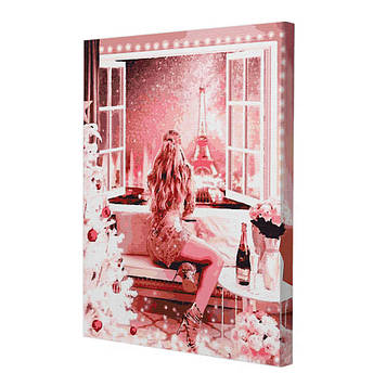 Riviera Blanca Картина за номерами Новий рік у Парижі 40x50 см (RB-0080)