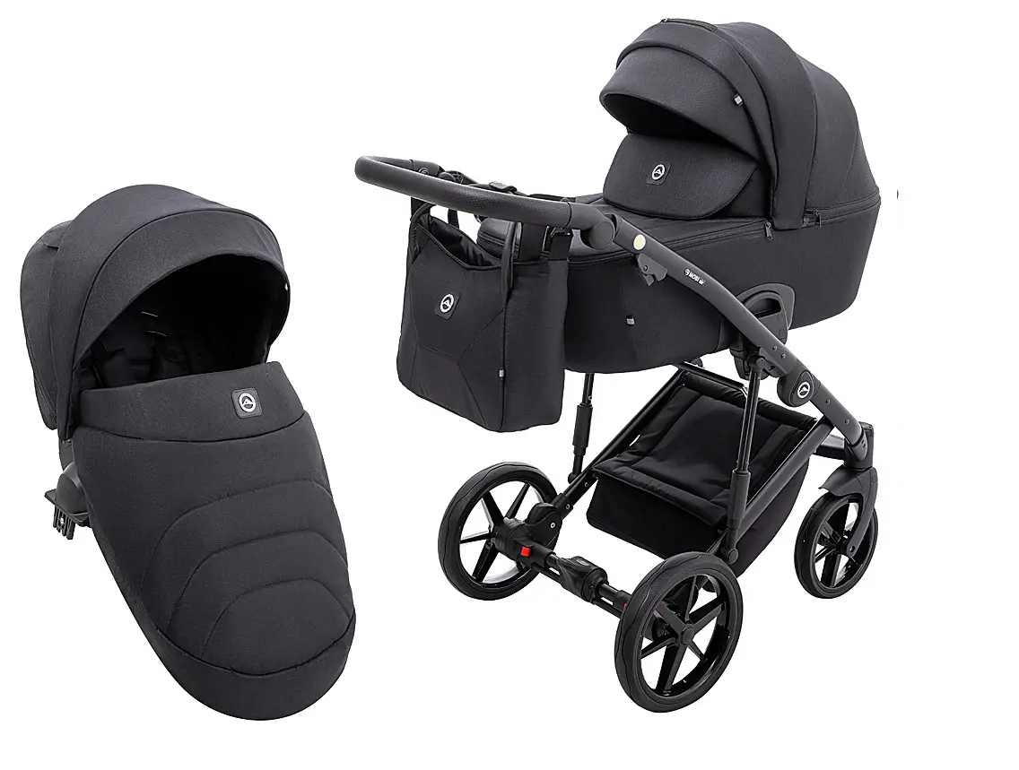 Коляска 2 в 1 Adamex Mobi Air Thermo New Lux TK-53 чорна