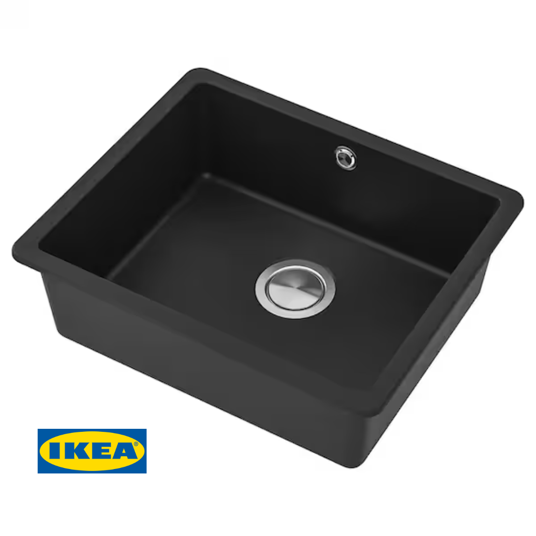 Мийка вбудована IKEA KILSVIKEN (ІКЕА КІЛСВІКЕН). 593.370.24. Чорна