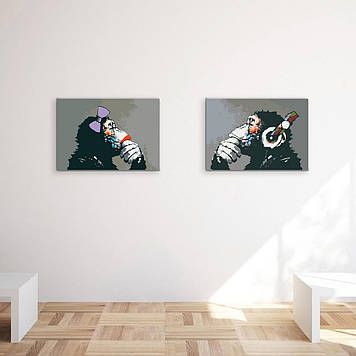 Комплект картин за номерами Riviera Blanca Ідеальна пара (ITR-055) 2 шт в наборі