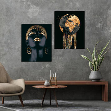 Набір картин за номерами з металевими фарбами Riviera Blanca Природа почуттів (ITR-058) 2 шт в наборі