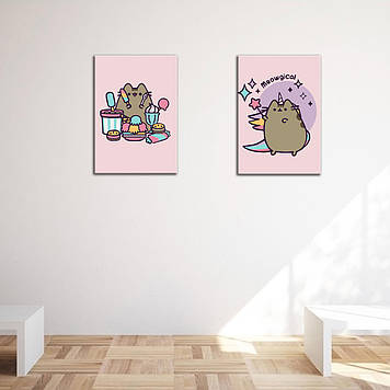 Комплект картин за номерами Riviera Blanca Pushin. Sweet (ITR-071) 2 шт в наборі