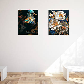 Набір картин за номерами з металевими фарбами Riviera Blanca Дивовижні коштовності (ITR-081) 2 шт в наборі