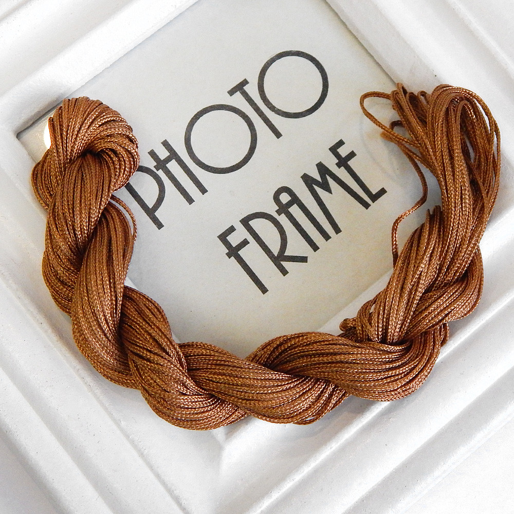 Нейлоновий шнур "шамбала" 1 мм, коричневий (20 м)