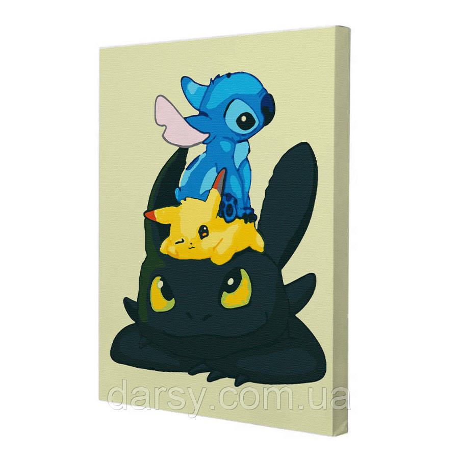 Riviera Blanca Картина за номерами Кумедне тріо 40x50 см (RB-0492), фото 1