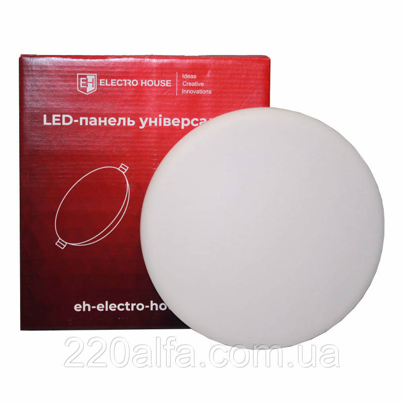 LED панель універсальна кругла Ø220 мм 32Вт, нейтральний білий 4000К, 3200 Лм, фото 1