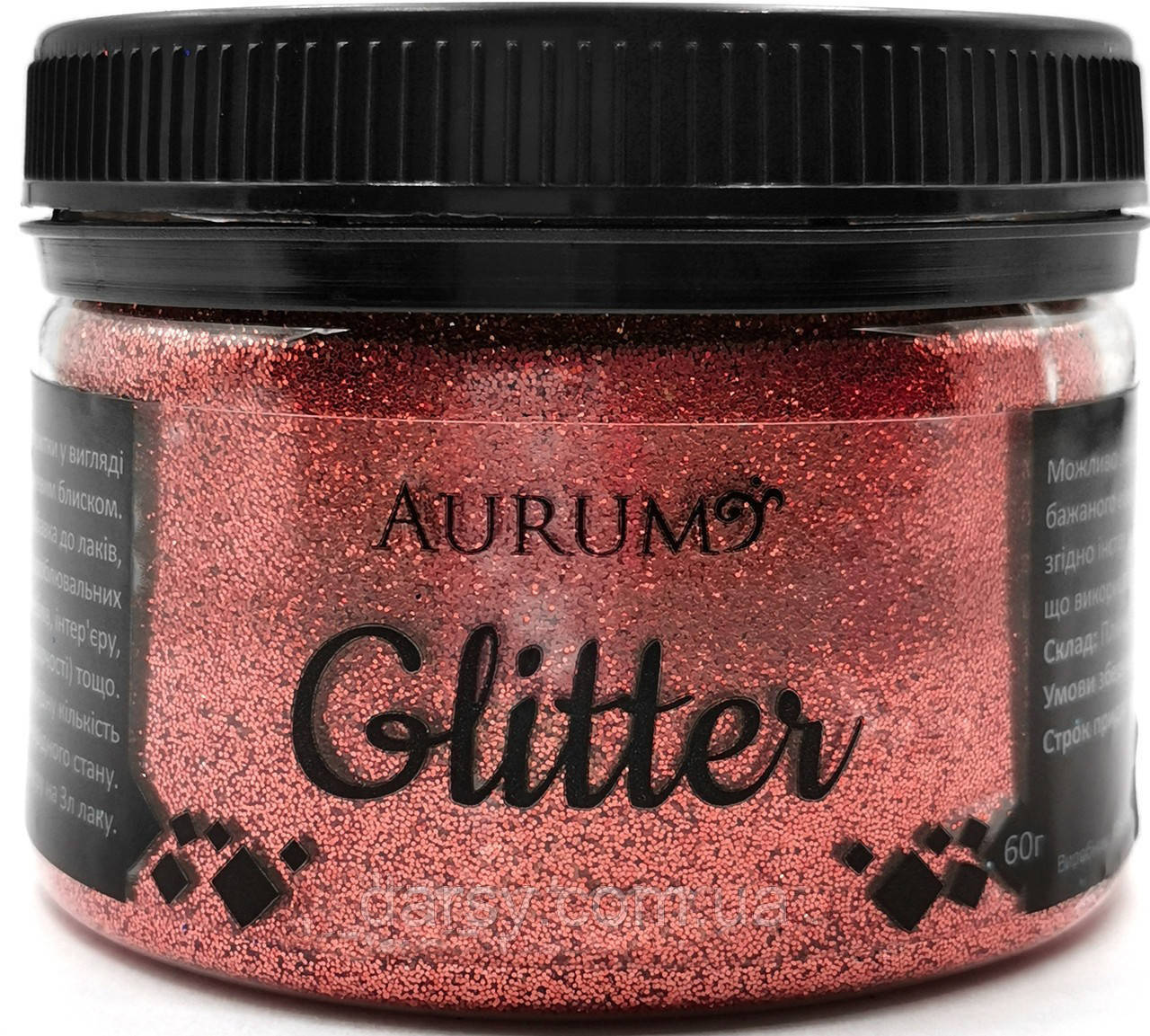 Декоративні блискітки Глітер Aurum Червоний 60 г, фото 1
