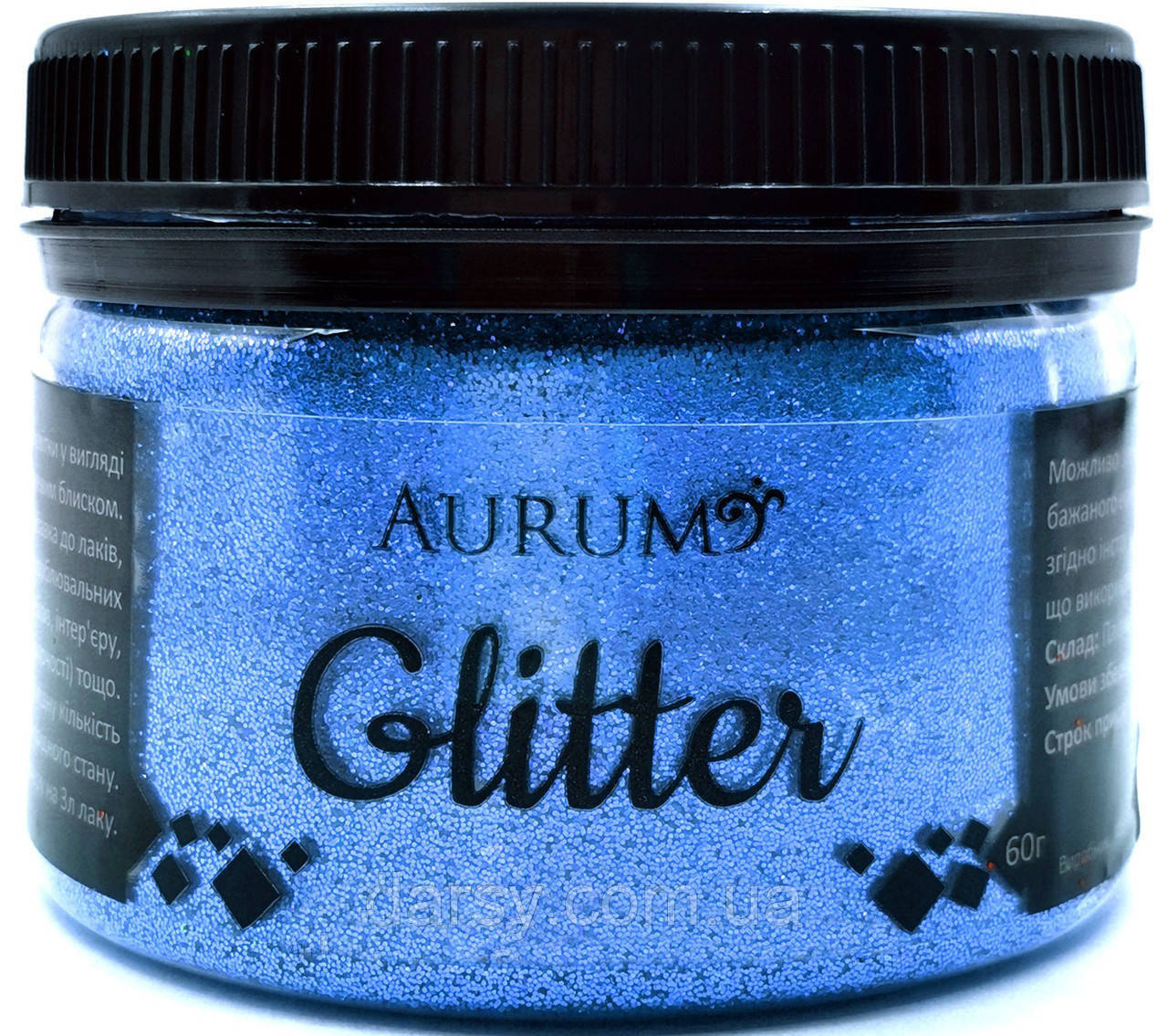 Декоративні блискітки Глітер Aurum Блакитний 60 г, фото 1