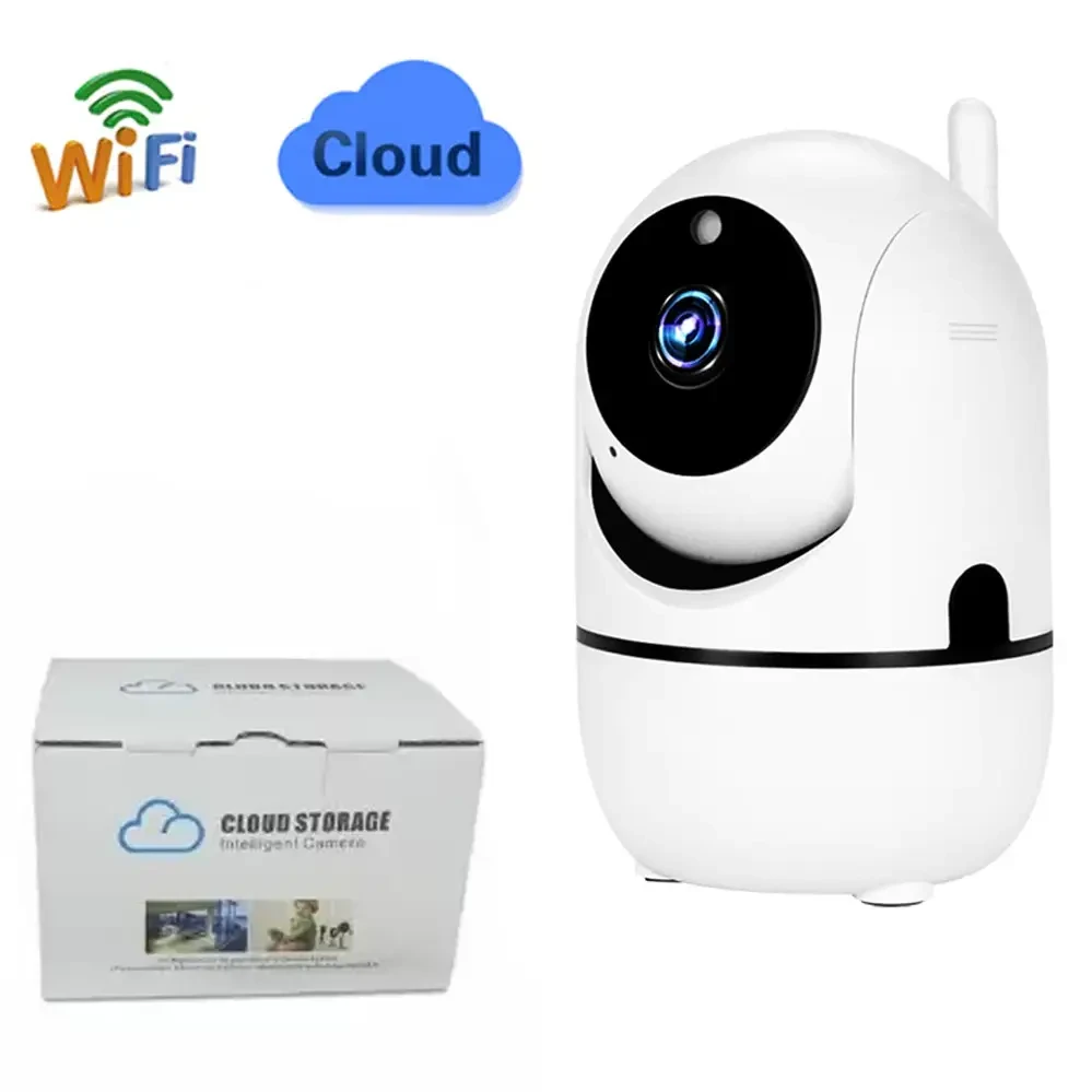 Бездротова IP-камера QC011 для відеоспостереження будинку Wifi поворотна зі звуком і нічним баченням, фото 1