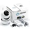Бездротова IP-камера QC011 для відеоспостереження будинку Wifi поворотна зі звуком і нічним баченням, фото 2