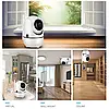 Бездротова IP-камера QC011 для відеоспостереження будинку Wifi поворотна зі звуком і нічним баченням, фото 8