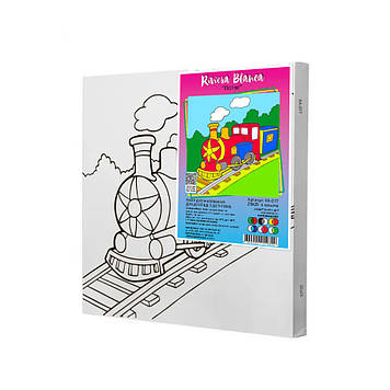 Набір для розпису по контурах Riviera Blanca Потяг 25x25 см (КА-077)