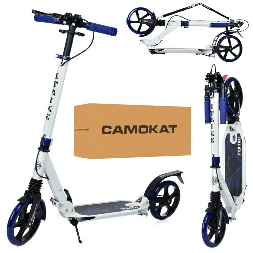 Самокат дорослий складаний ITrike SR 2-018-10-WBL Біло-синій